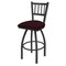Holland Bar Stool Co 30" Swivel Bar Stool, Pewter Finish, Canter Bordeaux Seat 81030PW005 - alternate 1